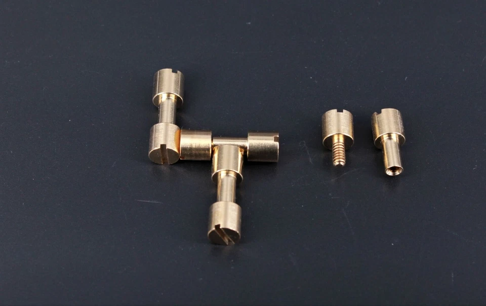 MARKENLOS Corby Niete 5/16 (7,9 mm) 4 Stück Messing für Messerbau Schraubniete