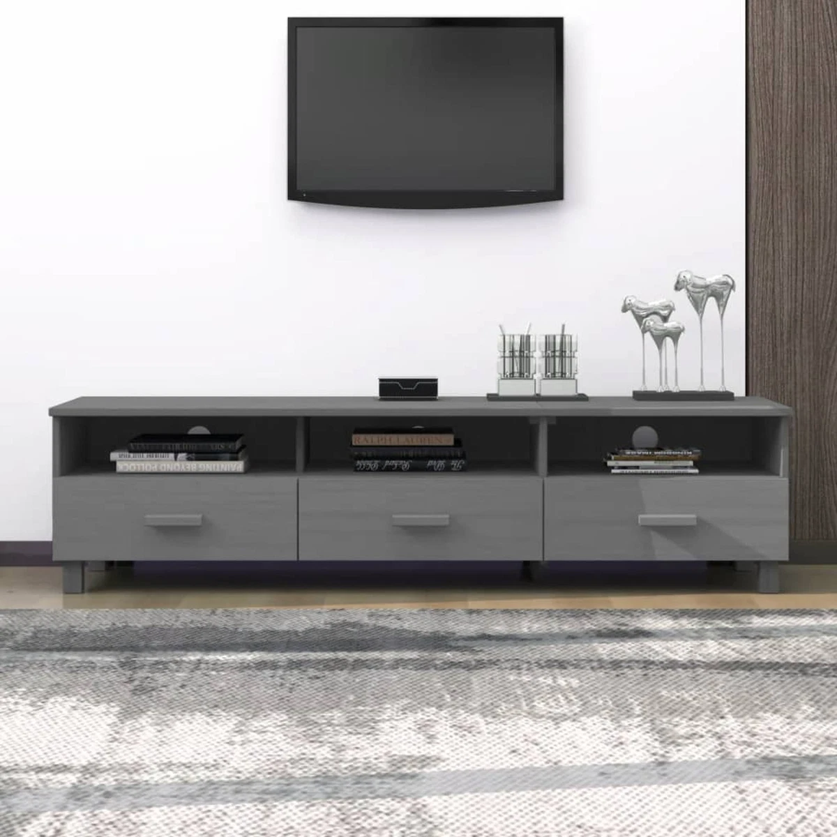 Dark grey tv sale stand
