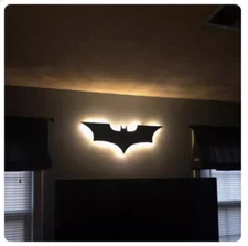 The Batman Logo LED Night Light Wireless Remote Control Lamp Atmosphere Bedroom