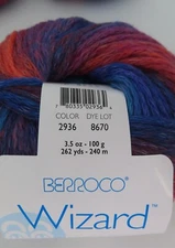 Berroco Wizard #2936:: Superwash Merino blend yarn 3.5 oz skein