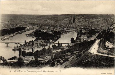 CPA ROUEN - Panorama aus BON-SECOURS (269382)