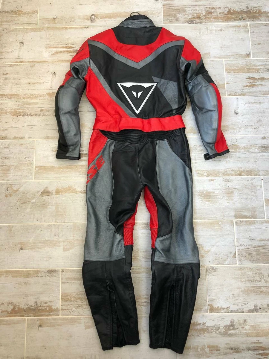 Dainese T3 Leather Suit Racing Motorcycle Combi Pants + Jacket size 48 Rare