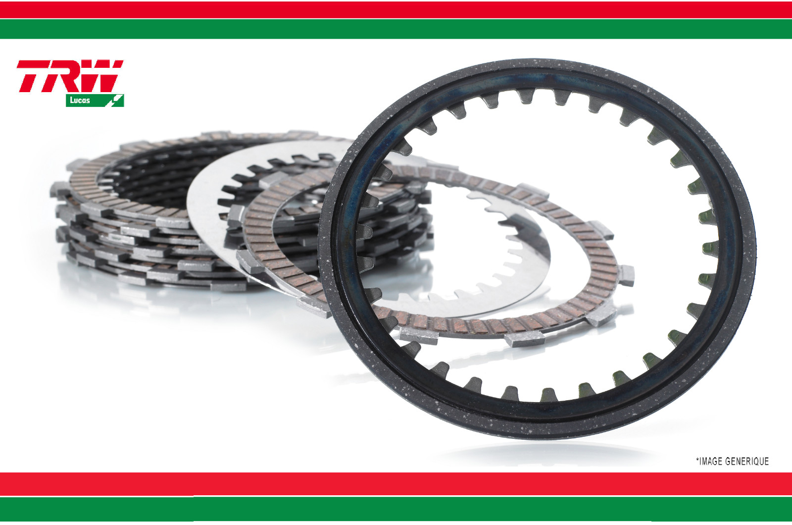 Kit disques d'embrayage TRW Power-Kit pour moto Ducati 1098 Biposto de 2007 à 2010