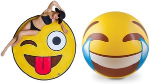 Détails Sur Grande Bouche Emoji Plage Bain Couverture Serviette Gonflable Ballon De Fête