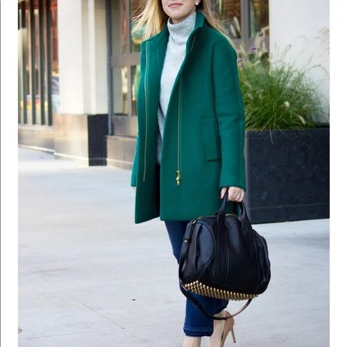 City Coat Zip Up Wool Blend Jacket Size 