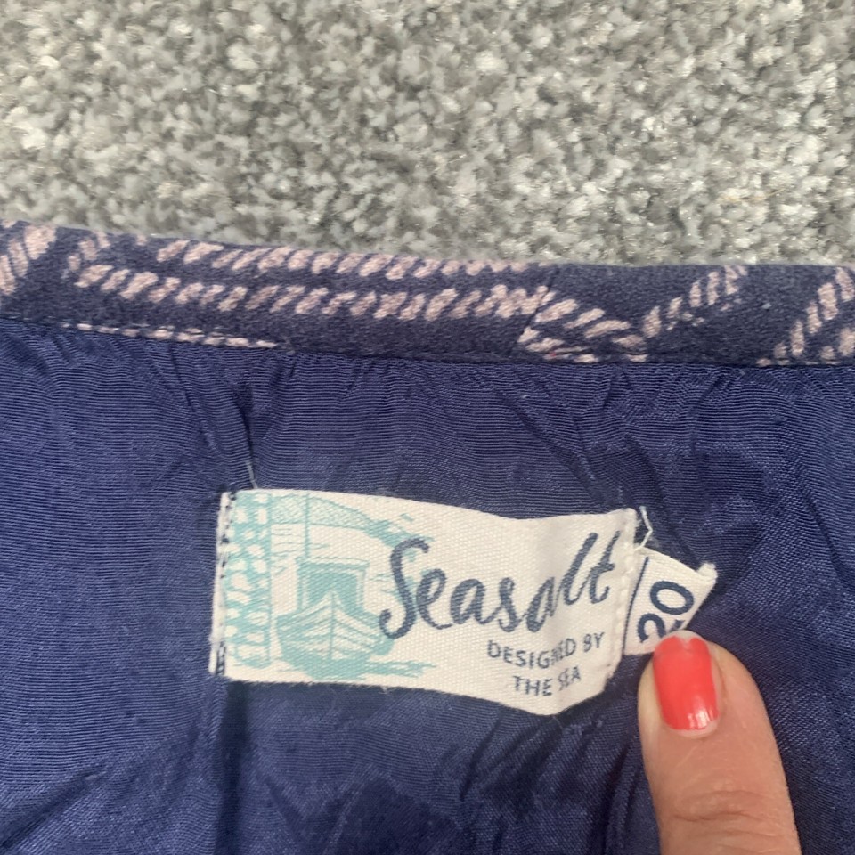 SEASALT VALENTINE DRESS TUNIC 100 Cotton Pockets SIZE 20 3/4 Sleeve eBay