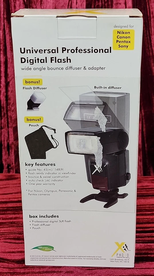 NIB NIP XIT XTUNVFL5 Universal Professional Digital Flash with Bounce/Swivel - Image 3 of 4