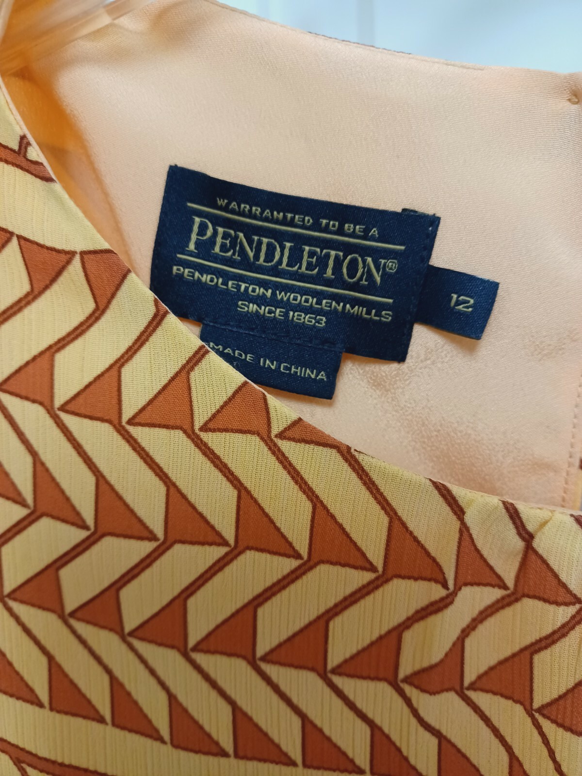 Pendleton Multicolor Peach Orange  Sleeveless Dre… - image 6