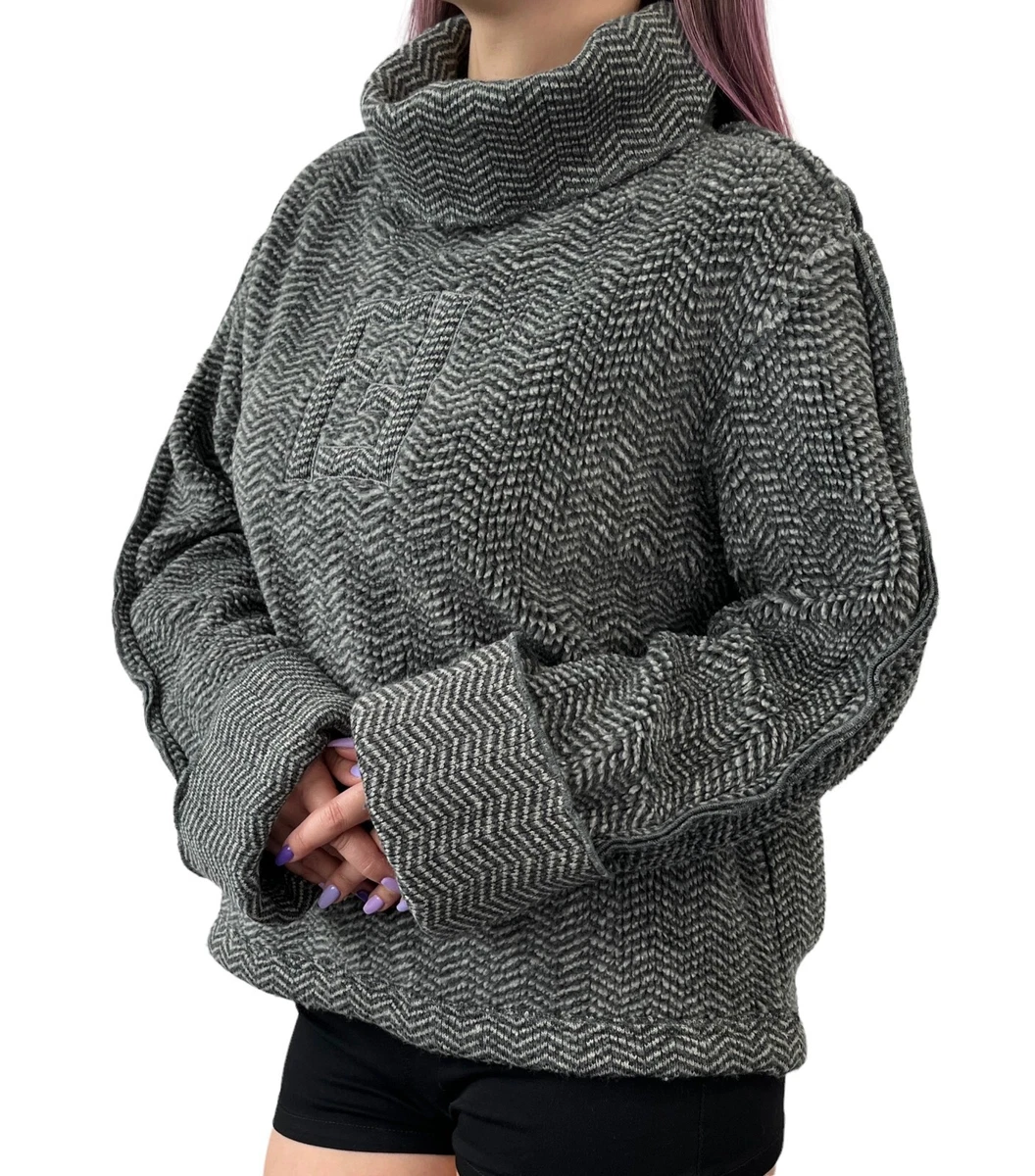 FENDI Vintage FF Big Logo Turtleneck Sweater 44 Top Polyester