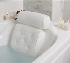 Luxury Spa Bathtub Pillow with Non-Slip Suction Cups - Neck  Back Support