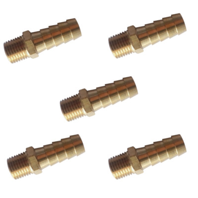 Messing Schlauch Barb Fitting Adapter 3/8 ''Schlauch IDX1/8 NPT Rohr männlich 5Pc