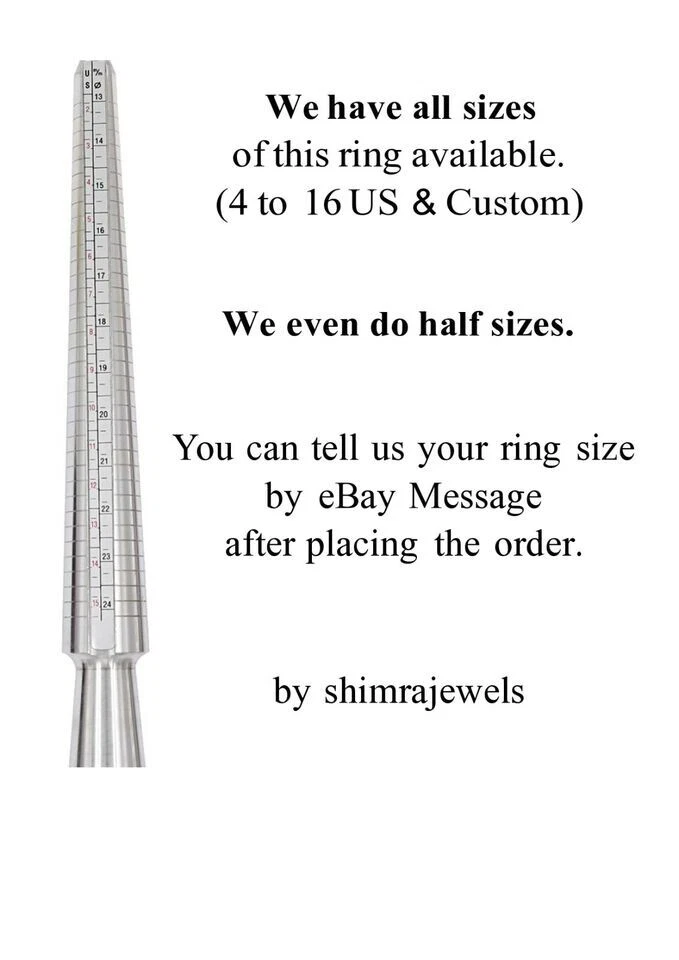 Natural Black Onyx Gemstone With 18k White Gold Plated Silver Women Ring #10 - Image 4 of 4