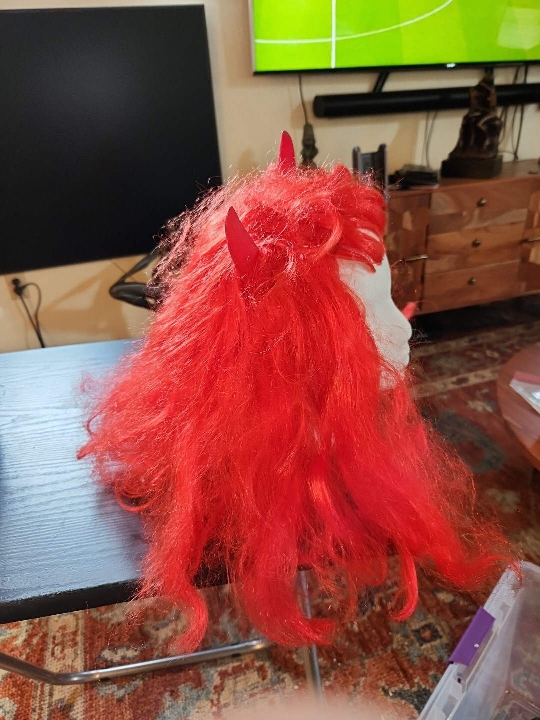 Paper Magic Group Straight Bangs Red Devil Synthe… - image 4