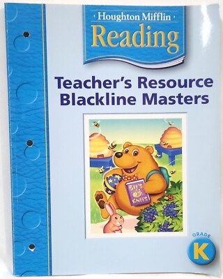 Kindergarten Reading TEACHERS RESOURCE BLACKLINE MASTER book homeschool Houghton