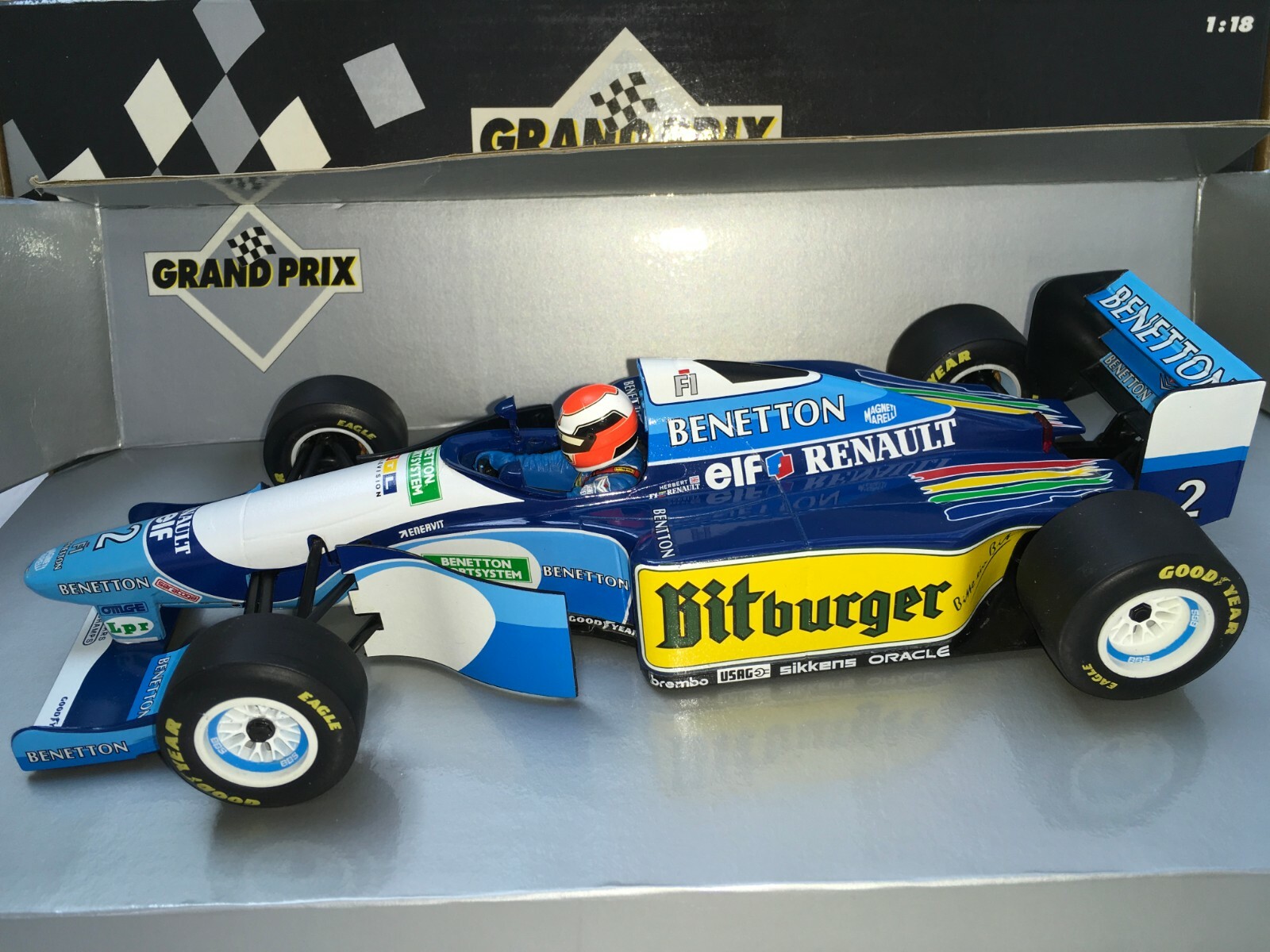 1:18 Minichamps #180950092 Johnny Herbert Benetton B194/5 Showcar #2 1995 - RARE