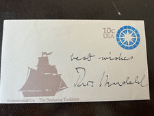 BEST WISHES THOR HYERDAHL SIGNED SEAFARING TRADITION STAMPED ENVELOP
