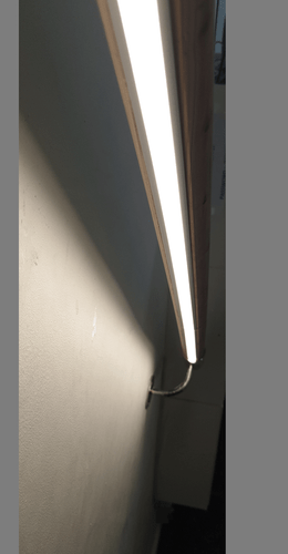 LED SQUARE OAK Handrail 3.6m Kit Lighting Rail Banister Chrome end caps brackets - Picture 7 of 12