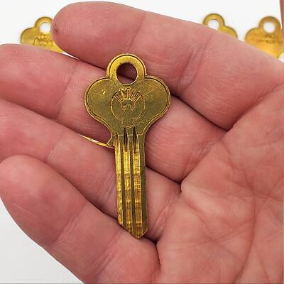 10x Eagle Lock Co 11309BS Key Blanks Brass Pin Terryville Conn. USA Made NOS