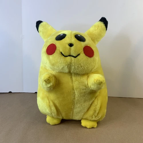 Vtg Jumbo 1999 Pokemon Pikachu Plush Stuffed Toy Nintendo Play By Play 14" Tall