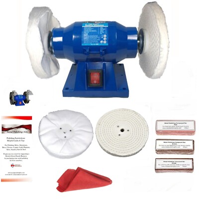 150W Schmuck Poliermaschine Tischschleifer + Add-On Polierset 6'' x 1/2''