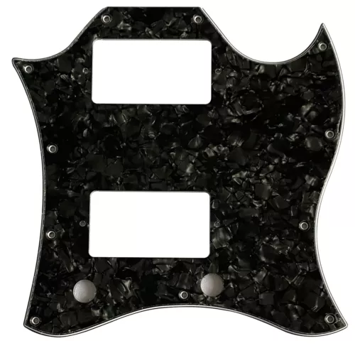 Pickguard For Gibson SG Standard Full Face Style Guitar 4-Ply-BLACK-PEARL