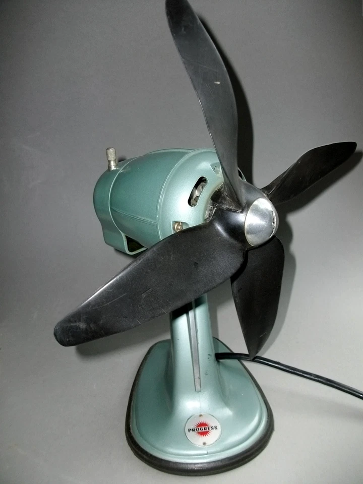 Ventilator Progress W03 grün  50er Jahre Retro Tischventilator - Bild 1 von 4