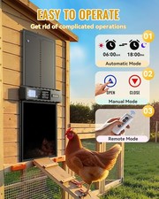 Automatic Chicken Coop Door Solar Powered Large Size Auto Chicken Door