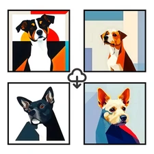 Set 4 Realistic Digital Wall Art Print Modern Home Decor Printable Instant #44