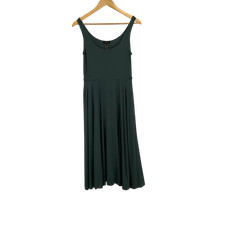 Quince Women Tencel Jersey Fit & Flare Dress Dark Olive Basic Sleeved M
