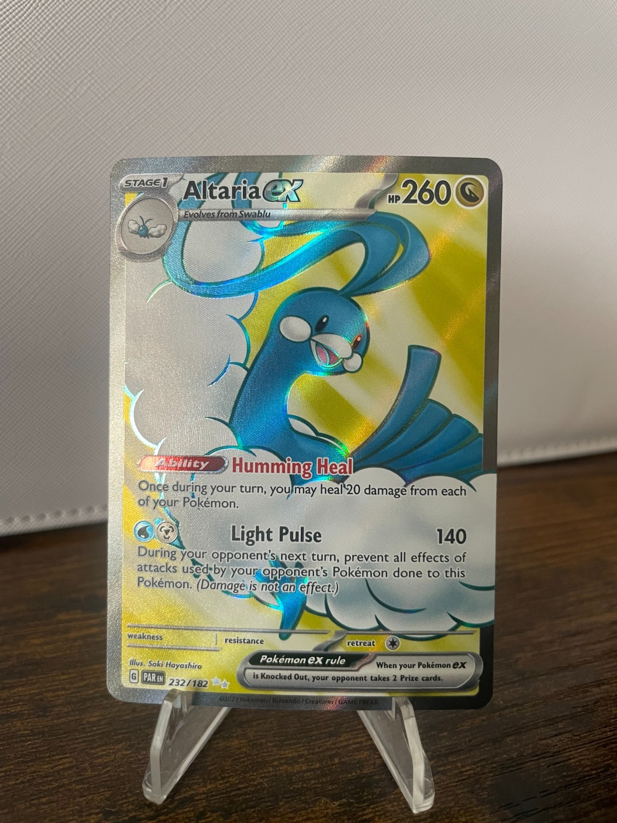 Altaria ex 232/182 Paradox Rift (PAR) NM Full Art Pokemon Card