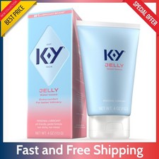 K-Y Jelly Personal Lubricant 4 Fl oz - Water Based Formula Latex Safe Couples...