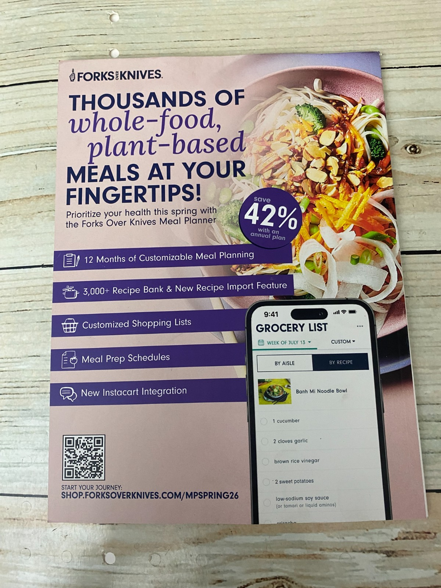 【中古】 Forks Over Knives  / Arts Alliance Amer Forks Over Knives Magazine July 2026 Issue 66 Plant-based Protein