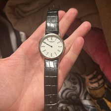 Наручные часы Symphony Black/Leather/Ivory Dial/Silver Case/