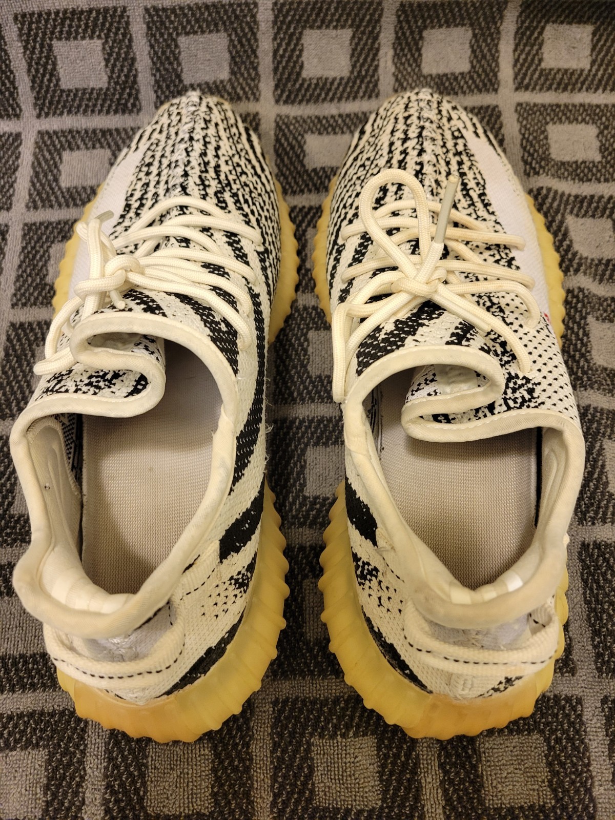 Size 11.5 Men’s adidas Yeezy Boost 350 V2 Zebra Black Red White CP9654 Sneakers thumbnail 4