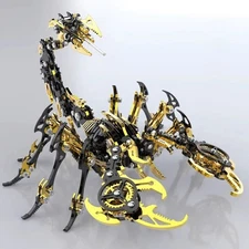 Black Gold Scorpion 3D Metal Mechanical Model Kit – DIY Alloy Puzzle Toy