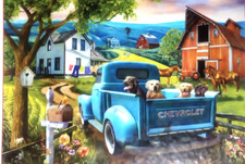 SunsOut 300 Piece Puzzle Joy Ride by Tom Wood Size 18X24 Complete Made in USA