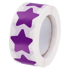 500pcs Purple Star Stickers Roll 1" DIY Adhesive Star Labels Removable