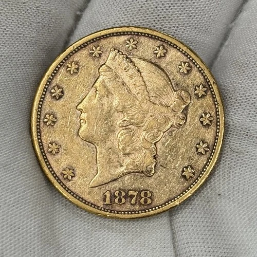 1878-CC $20 Liberty Head Gold Double Eagle CARSON CITY PRE33 Twenty Dollar Coin