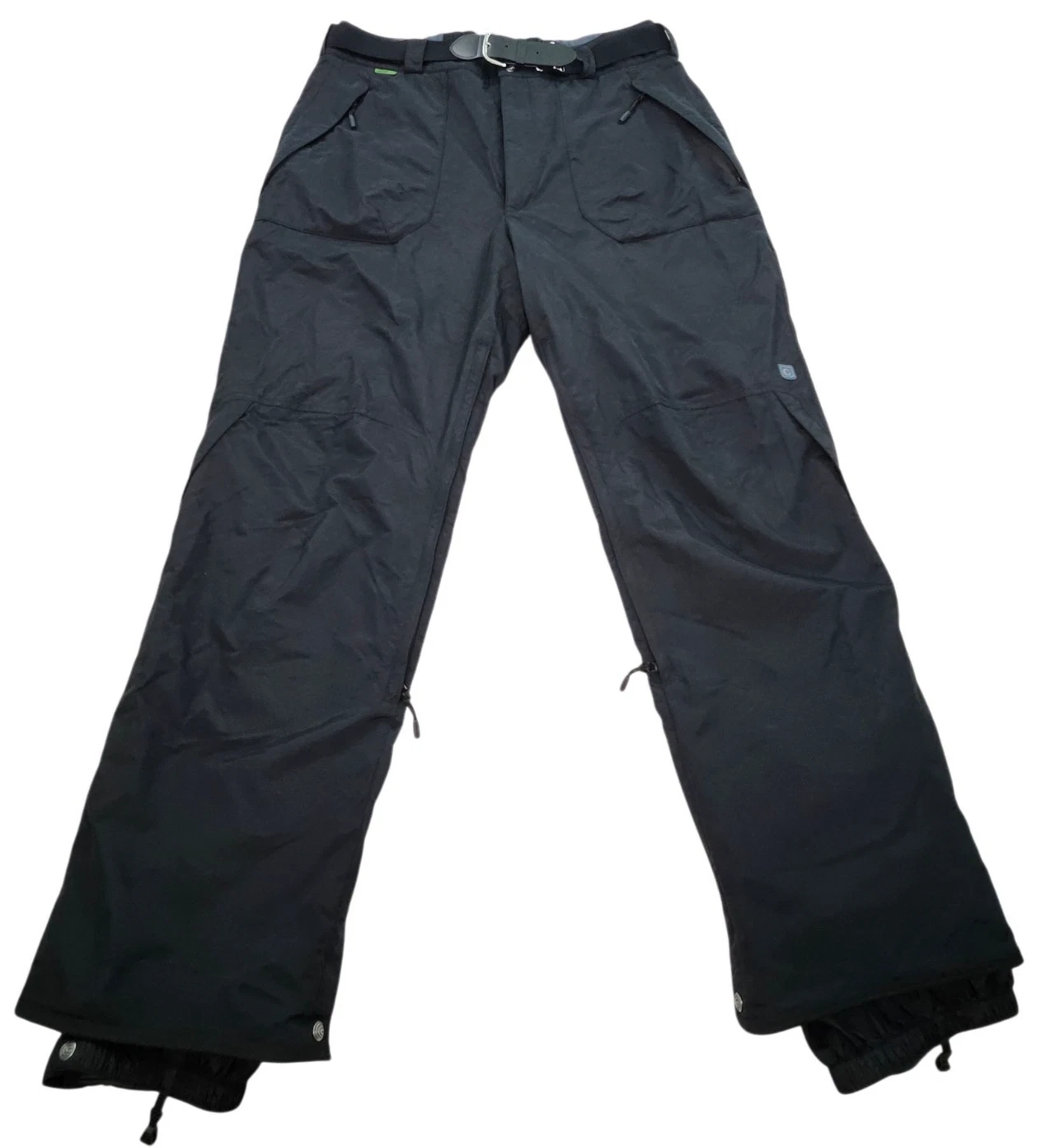 Columbia Snow Pants Mens XL Ski Snowboard Convert Waterproof Lined Belted Black