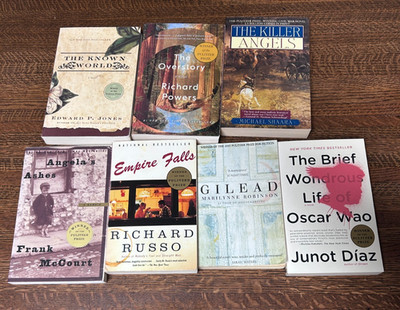 Pulitzer Prize Winner, Lot of 7 Softcover; Oscar Wao; Killer Angels; Overstory