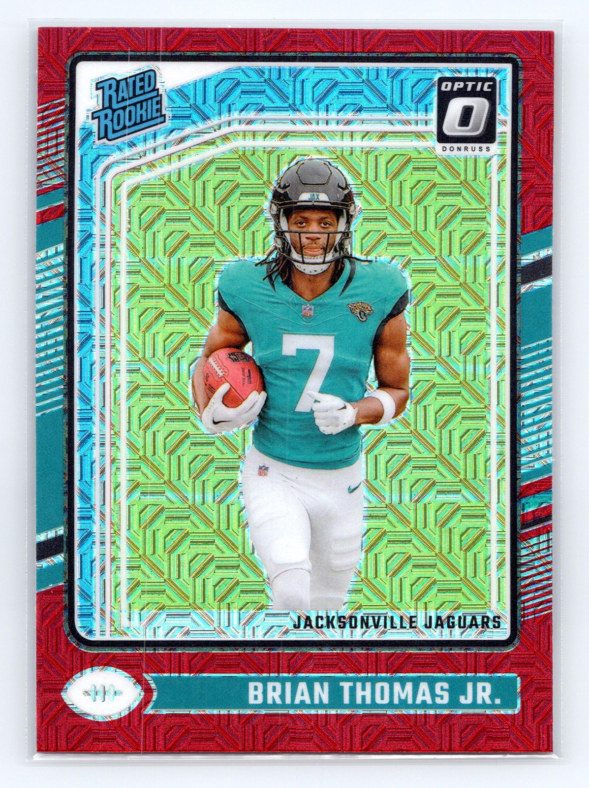 2024 Donruss Optic #214 Brian Thomas Jr. Red Mojo
