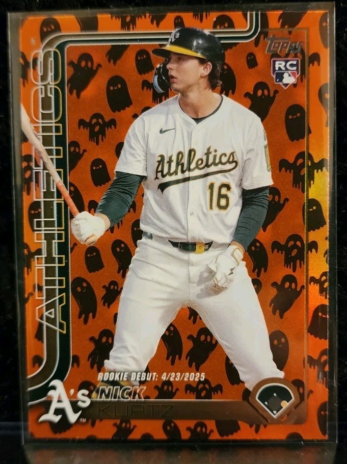 2025 Topps Update Nick Kurtz RC Halloween Ghost SSP #US197 Athletics Rookie