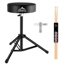 EASTROCK Drum Throne,Padded Seat Drumming Stools with Anti-Slip Feet for Adults
