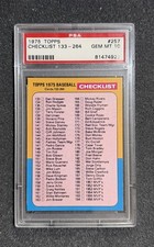 1976 Topps Baseball - # 257 Checklist 133-264 - PSA 10