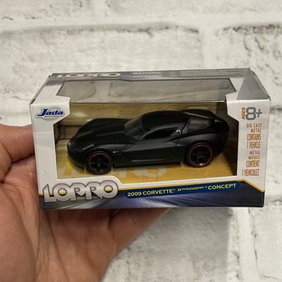 Jada Toys Corvette Stingray Concept Lopro 14701 NRFB Matte Black NIP 2009 New