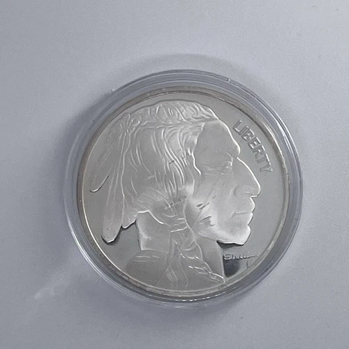 Indian Liberty / Buffalo 1 Troy Oz .999 fine silver Smi