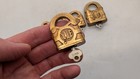 LOT (6) YALE & TOWN MFG. CO BRASS PADLOCKS - ALL WITH KEYS ALL DIFFERENT SIZES — photo 8