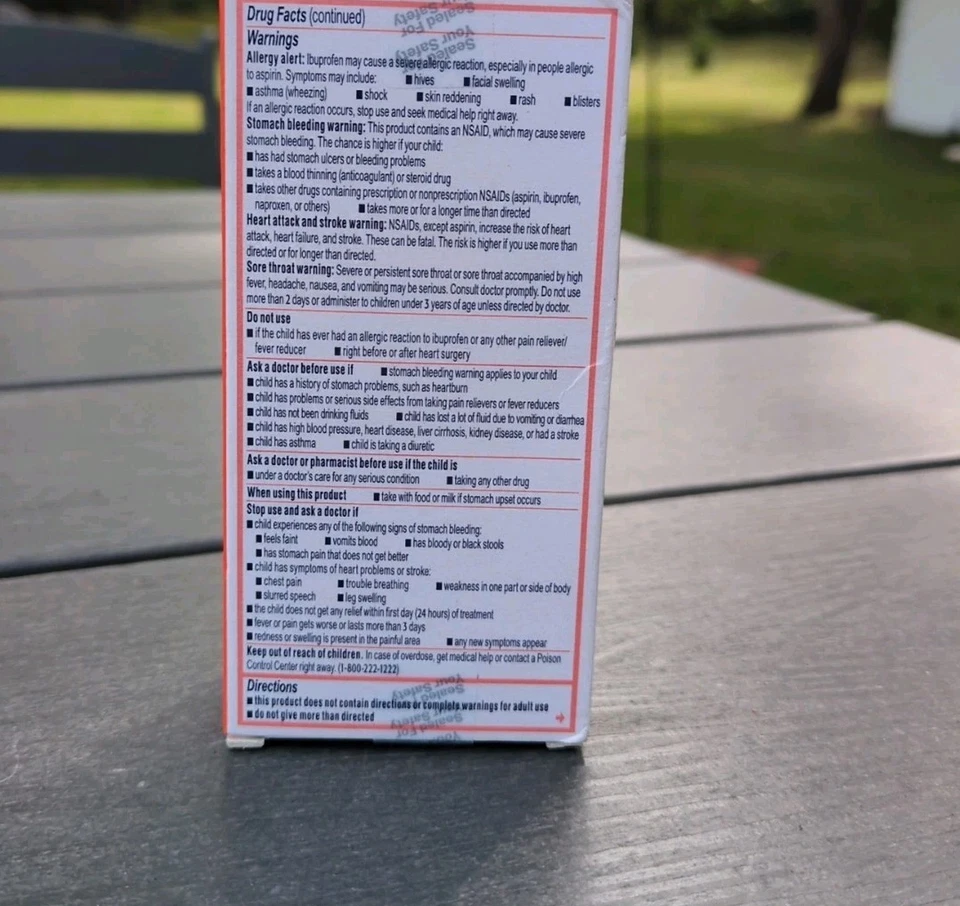 11/26 Motrin Infants Concentrated Liquid Medicine Drops w/ Ibuprofen Berry 1 Oz - Image 2 of 3