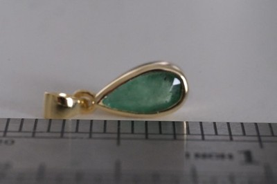 Natürlicher/erdabgebauter brasilianischer Smaragd Anhänger 14k 925 1 ct