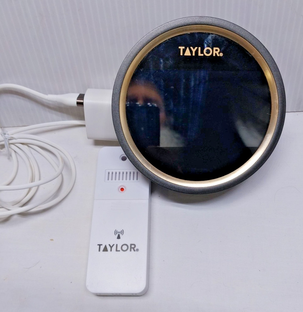 Taylor Wireless Digital Deluxe Weather Station Forecaster Black Works